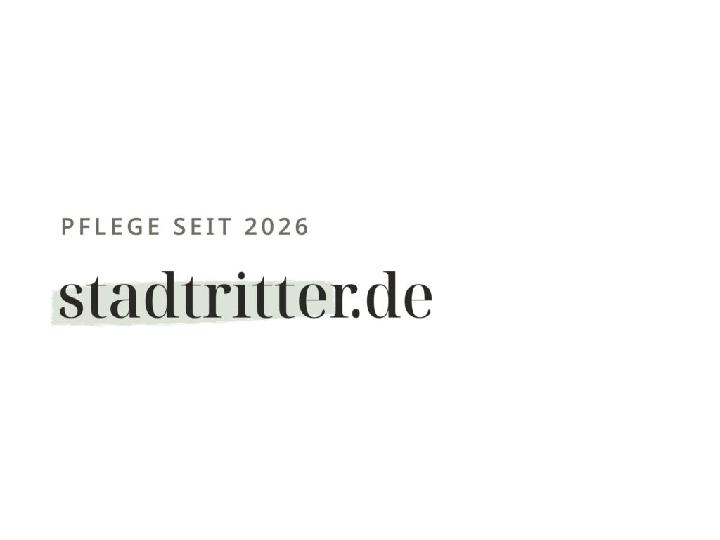 stadtritter.de, Pflege seit 2026